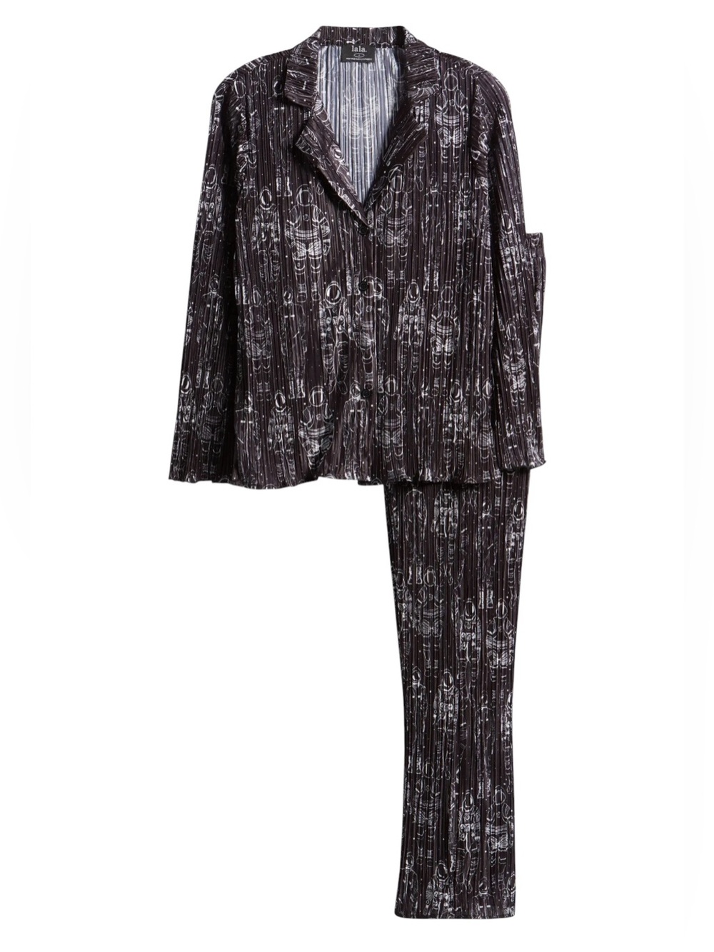 Dressed in LALA Interstellar Astronaut Plissé 2 Piece Matching Set Large NWT